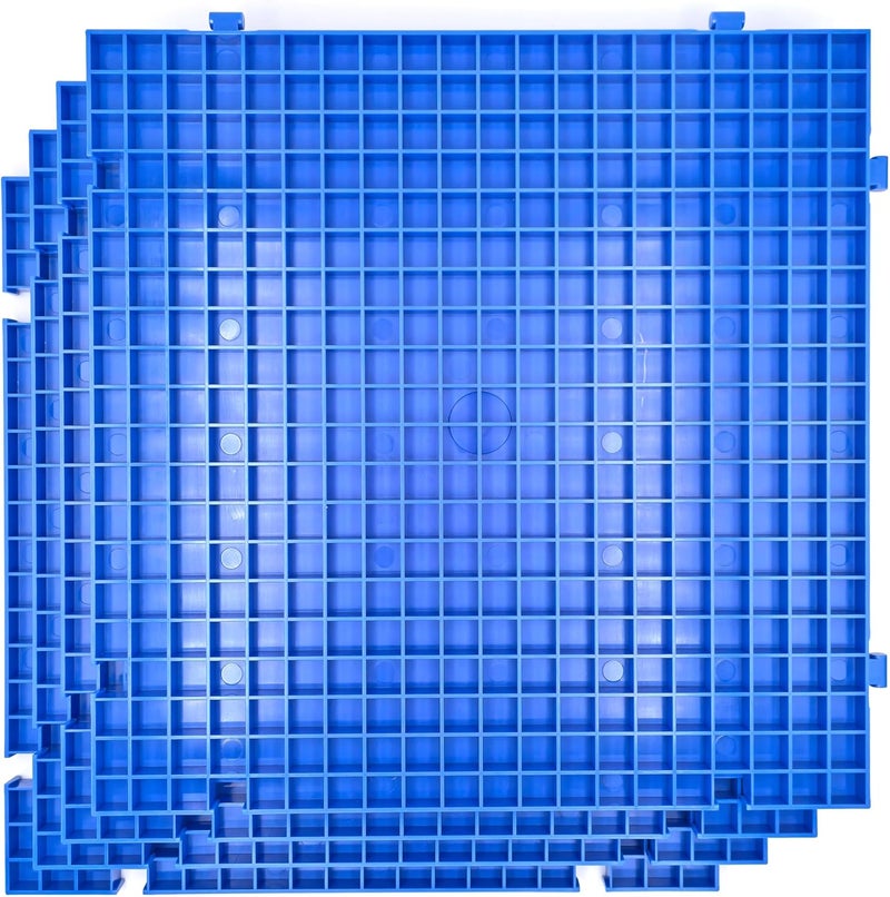 ARTKINGTO Stained Glass Cutting Mat, Solid Bottom Plastic Grid, Stained Glass Tools and Supplies, Blue, 4 Pack - Image 1